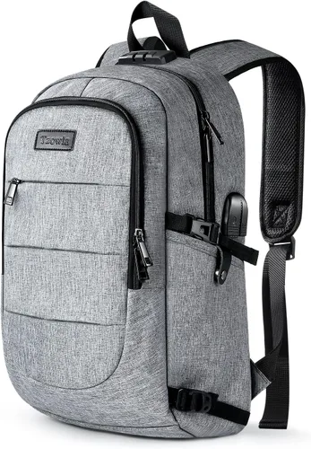 Miniatura 18 de Tzowla, mochila de viaje de negocios para computadora portátil de 15,6 a 17,3 pulgadas para mujeres, hombres y para regalar, A-Negro