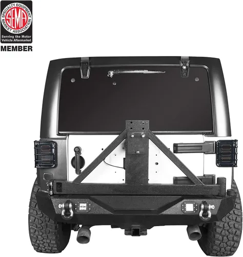 Miniatura 2 de Hooke Road Wrangler - Fundas para luz trasera Euro Guard en negro para Jeep Wrangler JK y JKU Unlimited 2007-2018 - Par