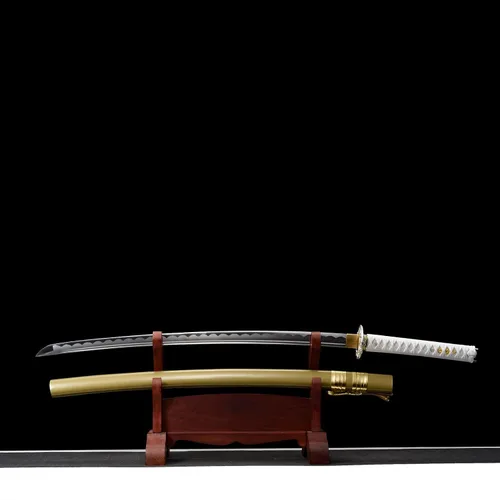 Miniatura 8 de OYZ Espada katana, espadas samurai de acero de alto carbono 1060 hechas a mano, espadas samurai de acero real, espadas samurái de acero de alto