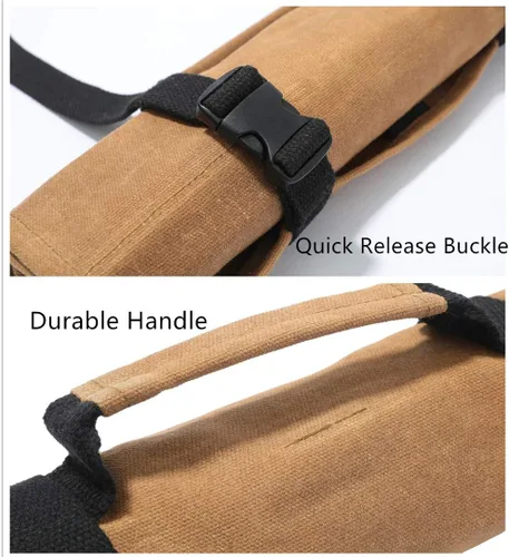 Miniatura 4 de Rollo de herramientas de lona encerada resistente, resistente e impermeable (caqui)