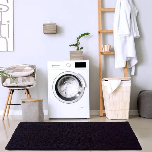 Miniatura 2 de Noahas Alfombras de baño de 20 x 30 pulgadas, tapetes de baño de felpilla de lujo suaves, antideslizantes y absorbentes, para bañera, alfombra