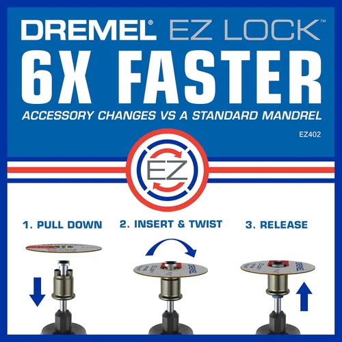 Miniatura 4 de Dremel EZ727-01 EZ Lock Kit de accesorios de herramientas rotativas de lijado y molienda, juego surtido de 18 piezas, perfecto para lijado y afilado