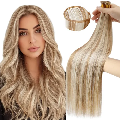 Miniatura 39 de Moresoo - Extensiones de cabello humano real cosidas, Remy, lacio, doble trama, color negro jet, 14 pulgadas, 3.53 onzas