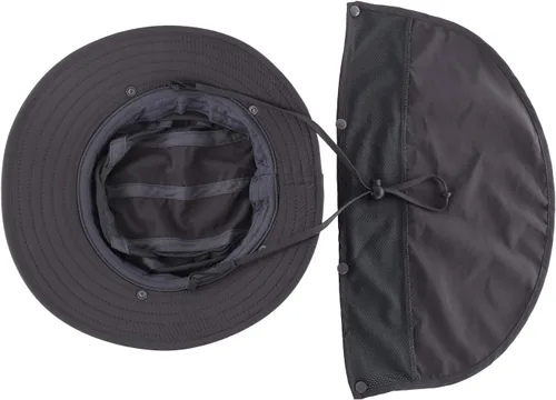 Miniatura 5 de Home Prefer Sombrero de sol para niños UPF 50+ con solapa en el cuello, sombrero de playa de verano, sombrero de safari para niños