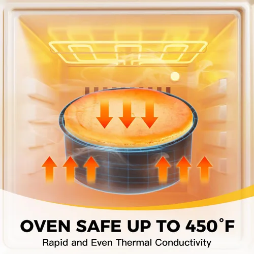 Miniatura 7 de HONGBAKE Moldes para pasteles de 6 pulgadas para hornear, juego de moldes redondos para pasteles de capas con 120 piezas de papel pergamino, molde