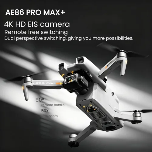 Miniatura 3 de AE86ProMax+Drones con cámara para adultos video 4K, pantalla táctil, control remoto para tableta y cardán mecánico de 3 ejes, transmisión digital