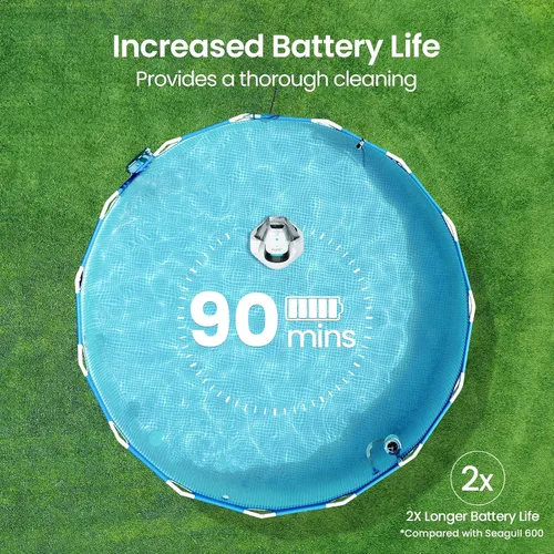 Miniatura 4 de AIPER Seagull SE 2025 Cordless Robotic Pool Vacuum with 1200GPH Strong Suction, Lasts 90 Mins Runtime, LED Indicator,Pool Vacuum for Above-Ground