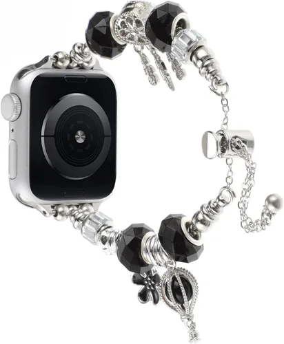 Miniatura 2 de Pulsera de reloj de metal para mujer, correas brillantes compatibles con Apple Watch Band de 1.496 pulgadas, 1.575 pulgadas, 1.614 pulgadas, correa