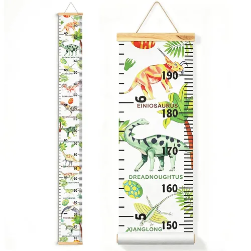 Miniatura 13 de Tabla de crecimiento de altura para bebés Regla colgante de pared de Mibote para niños, tabla de crecimiento de altura extraíble en lona 2 m x 20 cm