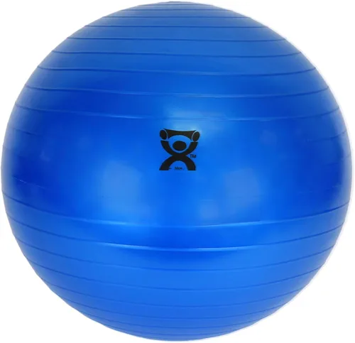Pelota de ejercicios inflable de PVC antideslizante color azul marca CanDo, 12 pulgadas de diámetro, 300 lb de capacidad de peso (30-1800), 1 Azul