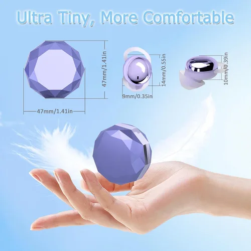 Miniatura 6 de Auriculares para dormir de lado, mini auriculares cómodos para dormir (morado) Sin interferencias de pitidos y cómodo para dormir