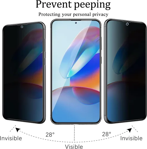 Miniatura 3 de KAREEN Paquete de 2 protectores de pantalla de privacidad para Samsung Galaxy S23 FE 5G / A54 5G anti espía privado de vidrio templado