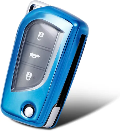 Miniatura 22 de Compatible con funda para llavero Toyota con patrón dorado, TPU suave, protección de 360 grados, para llave inteligente Fortuner Tundra Camry RAV4