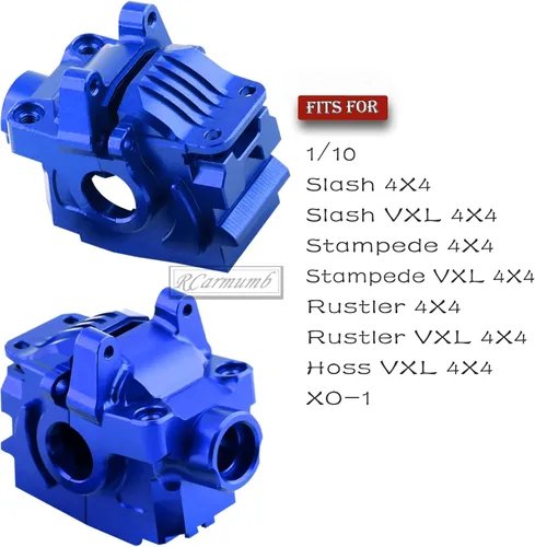 Miniatura 2 de Caja de transmisión Actualizaciones de caja de cambios para 1/10 Slash Stampede Rustler Hoss VXL 4X4 XO-1, carcasa diferencial de aluminio delantera