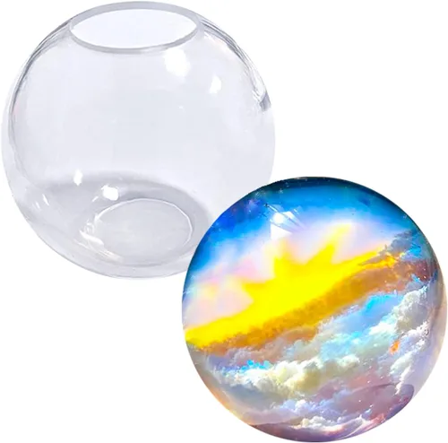 Miniatura 8 de Molde de silicona de esfera para resina epoxi, fabricación de joyas, cera de velas, jabón casero, bomba de baño, una sola pieza, 2.4 pulgadas