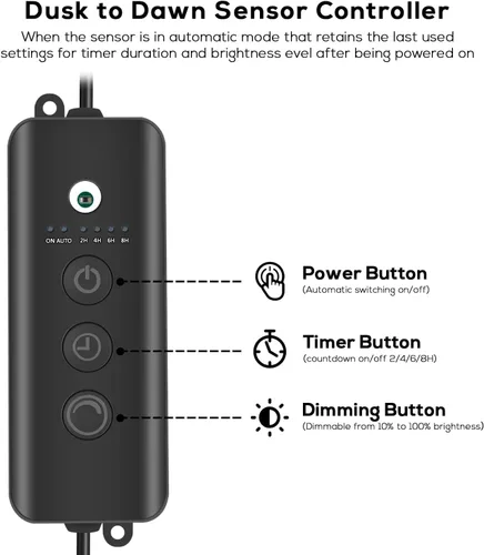 Miniatura 4 de SUNTHIN Iluminación de Paisaje Exterior con Controlador de Sensor de Anochecer a Amanecer, Paquete de 4