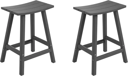 Miniatura 68 de WestinTrends Malibu - Juego de 2 taburetes para sillín para exteriores/patio, 24 alturas, color rojo