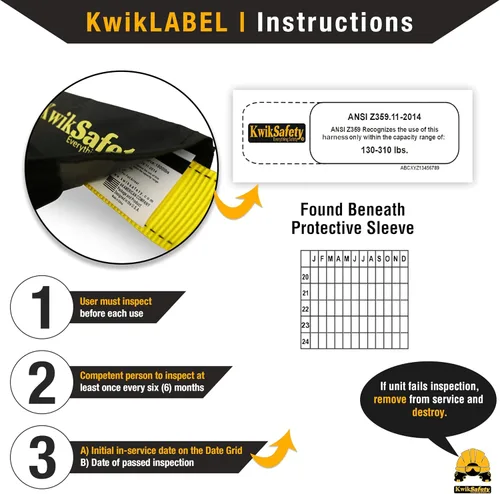 Miniatura 7 de KwikSafety - Charlotte, NC - HURRICANE Safety Harness [3 D-RINGS, BACK SUPPORT] ANSI Tested OSHA Compliant