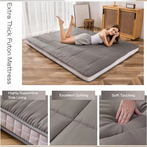 Miniatura 5 de MAXYOYO - Colchón tipo futón japonés, acolchado, para cama, extra grueso, plegable, transpirable, tumbona para el suelo, cama de invitados