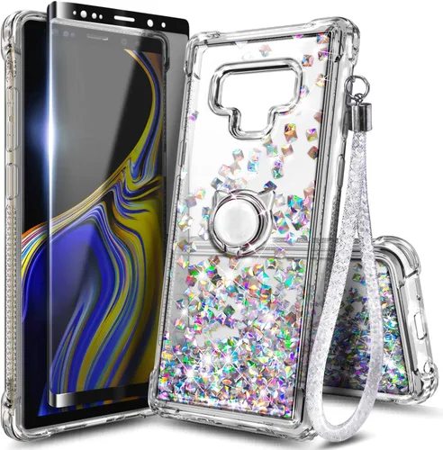 Miniatura 30 de NGB - Funda diseñada para Samsung Galaxy S22+ Plus, aqua/morado, bonita funda con purpurina líquida brillante para mujeres, niñas y niños, con Agua