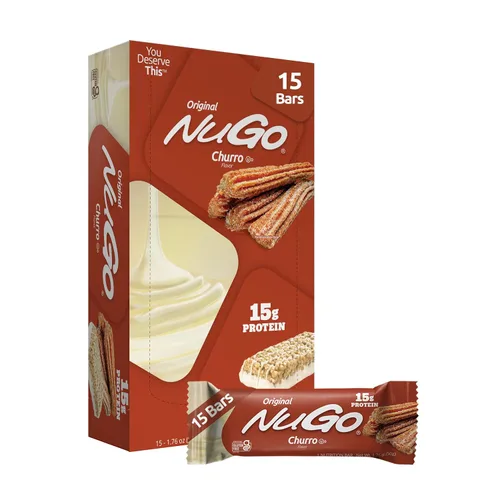 Miniatura 21 de NuGo Barra de proteínas, plátano de chocolate, 0.46 oz de proteína, sin gluten, 15