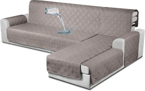 Miniatura 12 de TAOCOCO Fundas de Sofá Seccional 100% Impermeables en Forma de L, Fundas de Sofá de 3 Piezas, Funda de Chaise Lounge para Mascotas y Niños, Fundas
