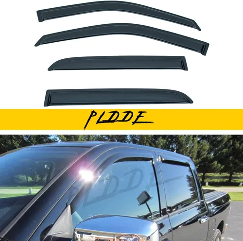 Miniatura 23 de 4 viseras adhesivas para ventana de ventilación de montaje exterior, para humo, sol, lluvia, compatibles con 15-23 F150 Crew Cab (Supercrew Cab)
