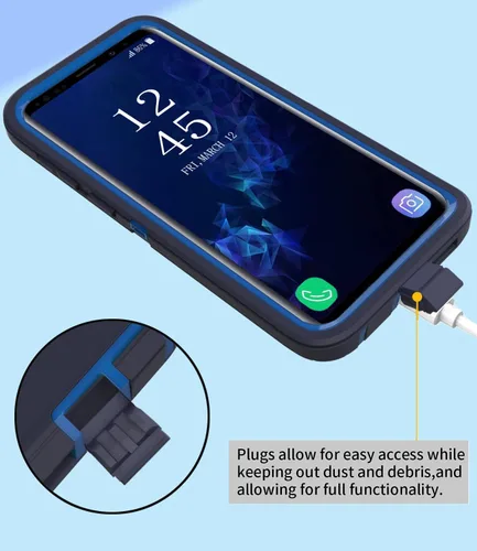 Miniatura 5 de Funda protectora a prueba de golpes para Samsung Galaxy S9 Plus, 6.2 pulgadas (negro)