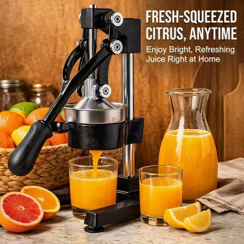 Miniatura 3 de Y-ME Cast Iron Juicer, Heavy Duty Manual Citrus Press with Stainless Steel Detachable Strainers, Hand Juicer for Orange, Lemon, Lime & Grapefruit