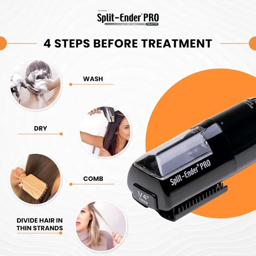Miniatura 8 de Split-Ender PRO - Herramienta de Belleza Profesional Original - Recortadora de Puntas Abiertas Inalámbrica para Cabello Dañado, Seco, Quebradizo
