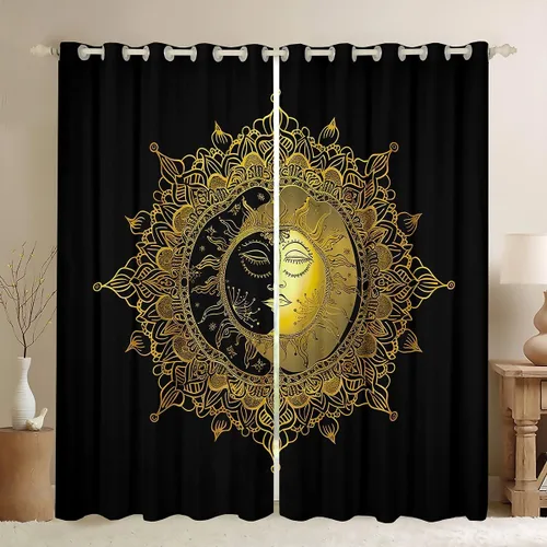Miniatura 20 de Cortinas de ventana con bandera estadounidense, cortinas de fútbol para niños, 42 pulgadas de ancho x 84 pulgadas de largo, tratamientos de ventana