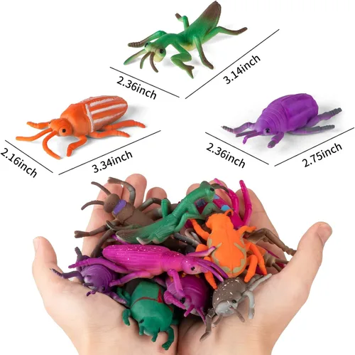 Miniatura 5 de Paquete de 12 juguetes de insectos que cambian de color, figuras de juguetes de insectos que cambian de color, juguetes de baño flotantes