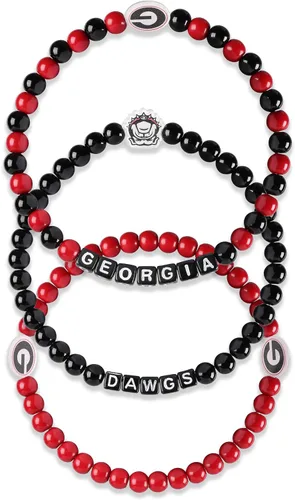 Miniatura 64 de FOCO NCAA unisex-adulto Paquete de 3 Pulseras de la Amistad con Cuentas con Logotipo de Equipo Universitario de la NCAA Oficialmente Licenciadas
