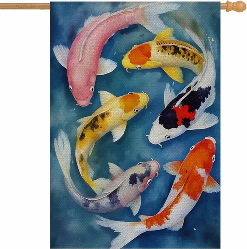 Miniatura 20 de AOYEGO Banderas de casa de flamenco con acentos de temporada, 28 x 40 pulgadas, arpillera de doble cara, acuarela, dos flamencos en la playa