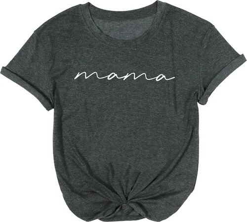 Miniatura 7 de ASTANFY Camiseta de manga corta para mujer con estampado de letras para mamá