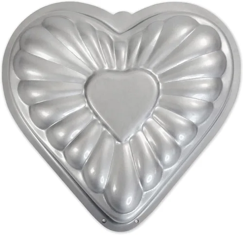 Miniatura 2 de USA Pan Global Bakeware Molde para pastel con forma de corazón elegante
