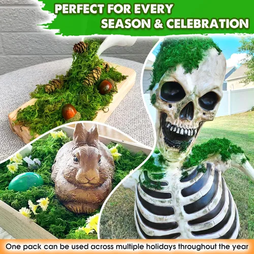 Miniatura 5 de DUSPRO Musgo Verde Mejorado para Manualidades, Musgo Real de Bosque en Plantas en Maceta, Musgos Decorativos para Centros de Mesa de Boda, Navidad
