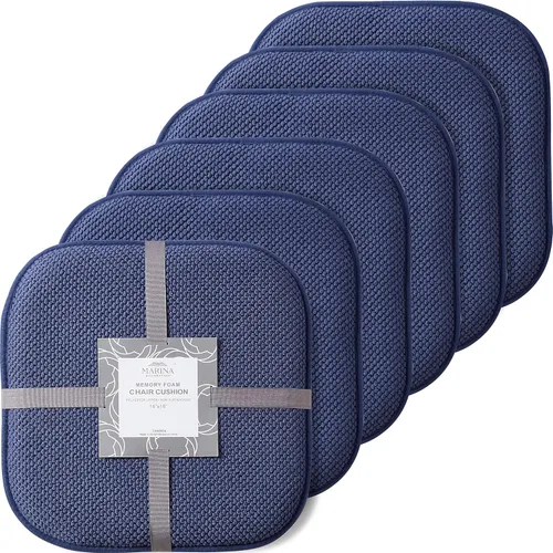 Miniatura 25 de Marina Decoration Cojín grueso y cómodo de espuma viscoelástica para silla, patrón de panal de abeja, goma antideslizante, para asiento trasero, lino
