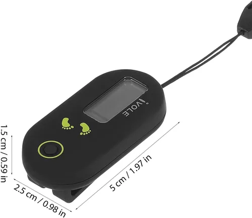 Miniatura 2 de Kisangel Mini podómetro 3D para caminar, contador de pasos con clip para caminar, contador digital, rastreador de pasos deportivo, clips E