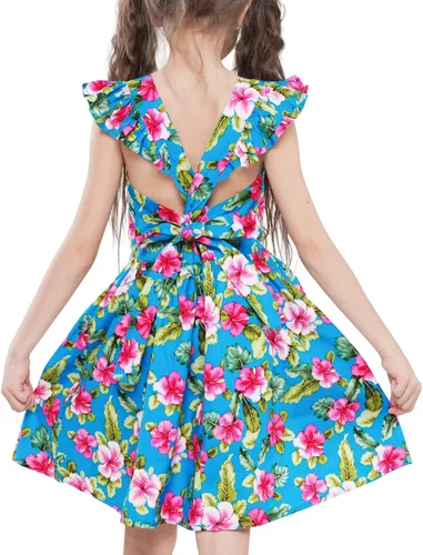 Miniatura 171 de Vestido de verano para niña, de algodón, con diseño floral