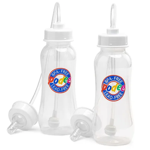 Podee - Botella manos libres para bebé, sistema de alimentación anti-cólicos, Multicolor