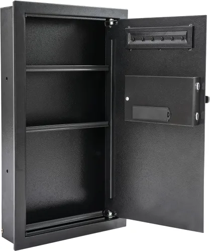 Miniatura 4 de Caja fuerte montada en la pared de 25.5 pulgadas de alto x 3.9 pulgadas de ancho x 14.5 pulgadas de largo, caja fuerte electrónica para seguridad