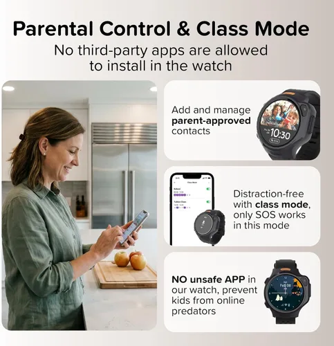 Miniatura 5 de myFirst Fone R2 (Versión de Norteamérica) Reloj inteligente para niños con eSIM, videollamadas, mensajería, seguimiento GPS en tiempo real, botón