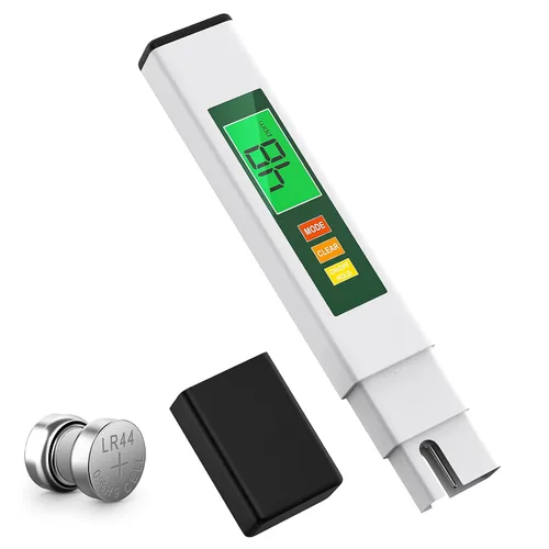 Probador de Agua TDS, Medidor TDS 4 en 1 Probador Digital de Agua para Agua Potable, Profesional 0-9990ppm PPM EC y Temp Medidor TDS de Agua para