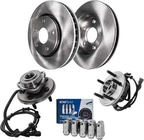 Miniatura 24 de Detroit Axle - Kit de frenos delanteros para Honda Civic 1999-2005 EL 2010-14 Insight Rotores de freno de disco Pastillas de freno de cerámica 1999