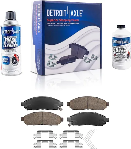 Miniatura 29 de Detroit Axle - Pastillas de Freno Delantero Izquierdo Reemplazo de Pinza de Disco para Dodge Ram 1500 Dakota Mitsubishi Raider - Juego de 3 piezas