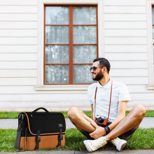 Miniatura 26 de MATEIN Bolsa tipo mensajero para hombres, mochila escolar para adolescentes, ligera de 17.3 pulgadas, maletín para laptop grande, bolsa cruzada