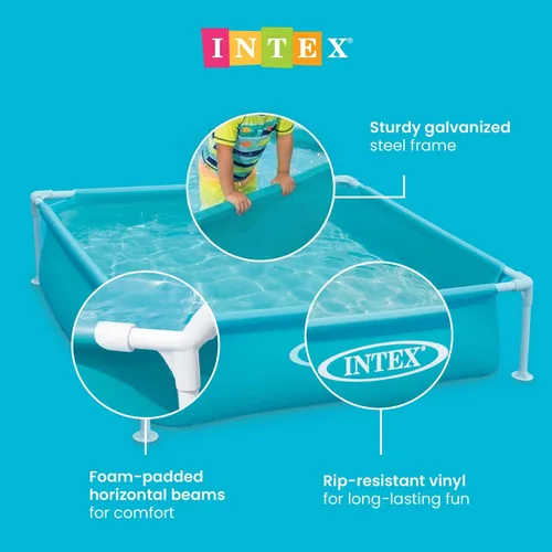 Miniatura 3 de Intex - Piscina infantil miniatura de vinilo duradero de 4 pies x 12 pulgadas, piscina sobre el suelo para niños y enseñanza para bebés de 3 años