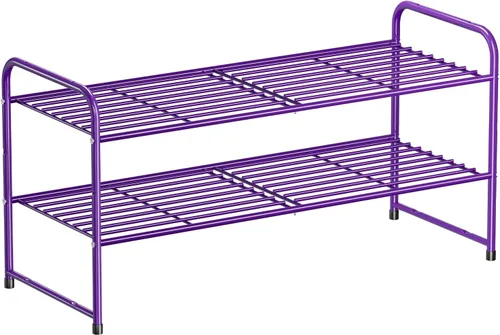 Miniatura 17 de SUFAUY - Estante para zapatos apilable de 2 niveles, zapatero para entrada, con gran capacidad, organizador de calzado para dormitorio, rejilla