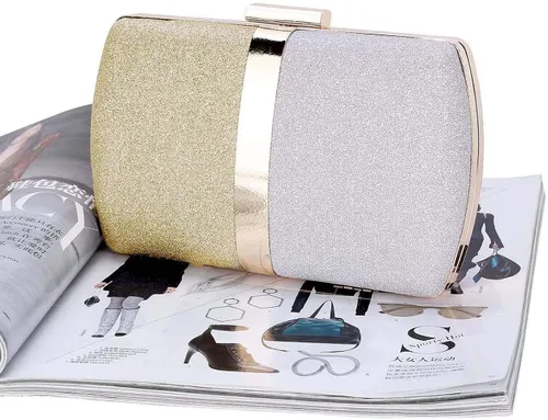 Miniatura 7 de Selight Bolso de mano con purpurina para mujer, bolso de noche de boda, bolso formal para novia, bolso de fiesta de graduación, cóctel